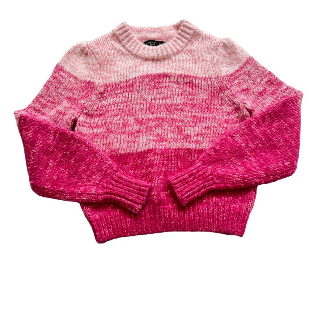 Banana Republic XS Petite Ombre Pink Wool‎ Blend alpaca colorblock Sweater nwot